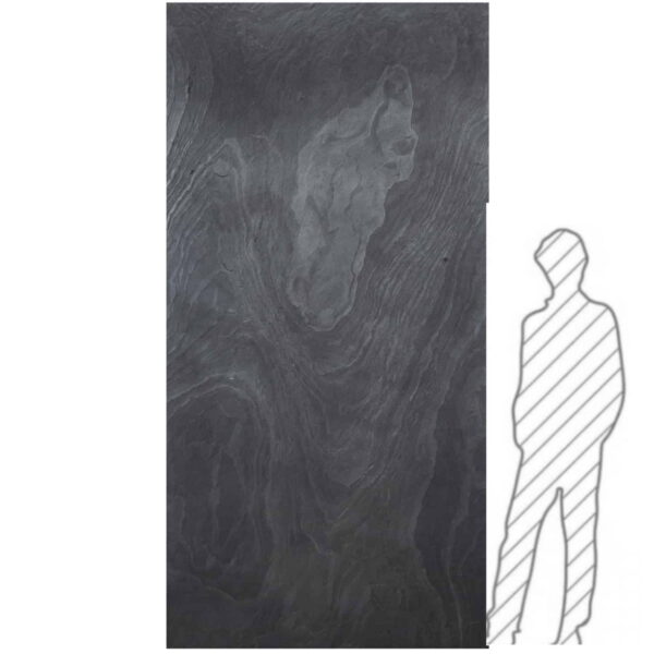 Кам'яний шпон Black Slate 122x305x0,2 см