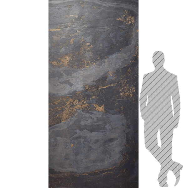 Кам'яний шпон Black Slate Gold 122x280x0,2 см