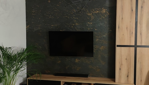 Кам'яний шпон Black Slate Gold 122x280x0,2 см