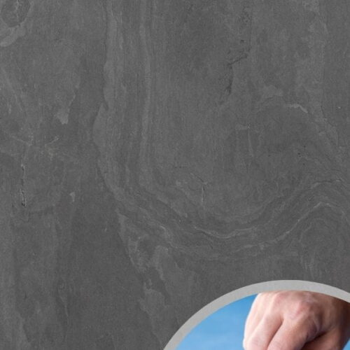 Кам'яний шпон Black Slate 30x60x0,2 см Самоклейний