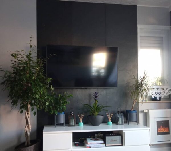 Кам'яний шпон Black Slate 30x60x0,2 см Самоклейний