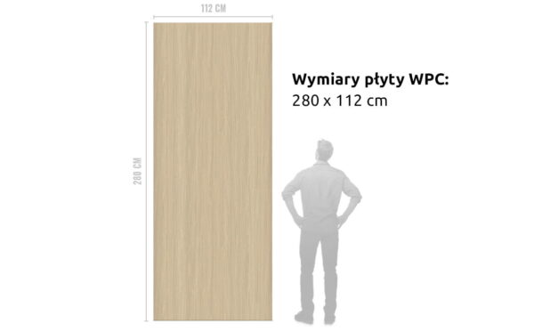 WPC Плита Вуглецева Світле Дерево Матова 280x112 см FastClick