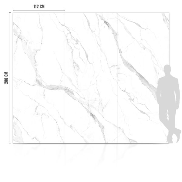SPC Вуглецева плита Carrara Полірована 280x112x0,5 см