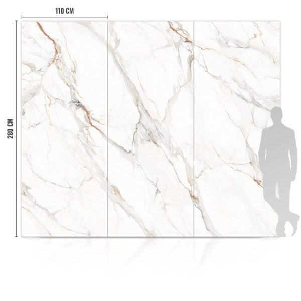 SPC Вуглецева плита Gold Vein Полірована 280x112x0,5 см