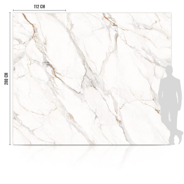 SPC Вуглецева плита Gold Vein Полірована 280x112x0,5 см