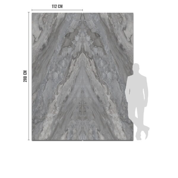 10119 Płyta Węglowa WPC Grey Stone 280x112 cm Mirror 2 szt.
