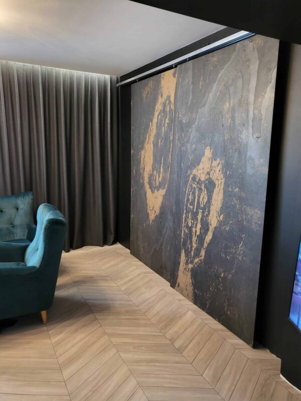 Fornir kamienny Black Slate Gold 122x305x0,2 cm